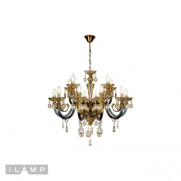 Подвесная люстра iLamp Asia 61081-8+4 BR