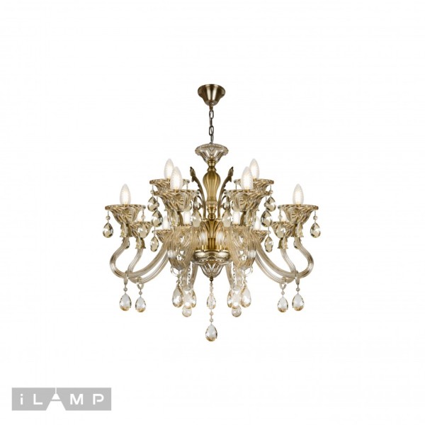 Подвесная люстра iLamp Asia 61082-8+4 BR