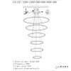 Подвесная люстра iLedex AXIS 10112P/6-167W-3000K (12/10/8/6/6/4) BRASS