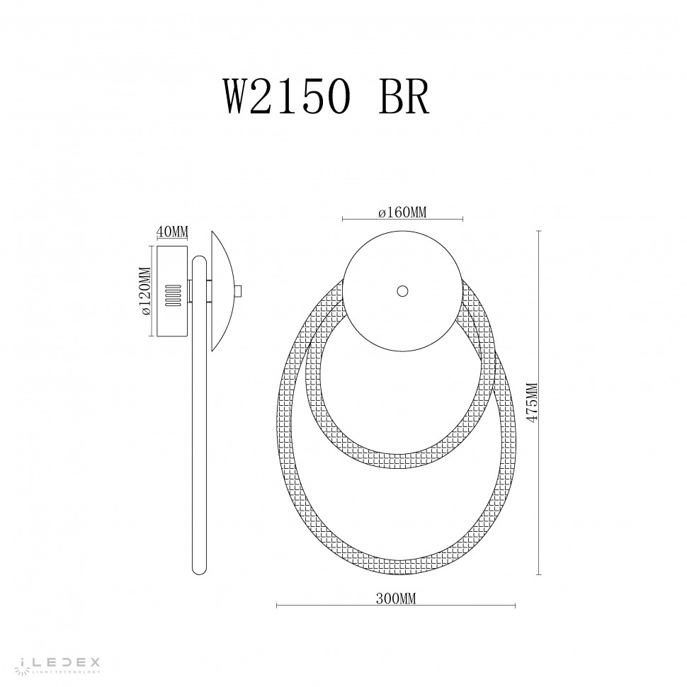 Светильник настенный iLedex Cross W2150 BR