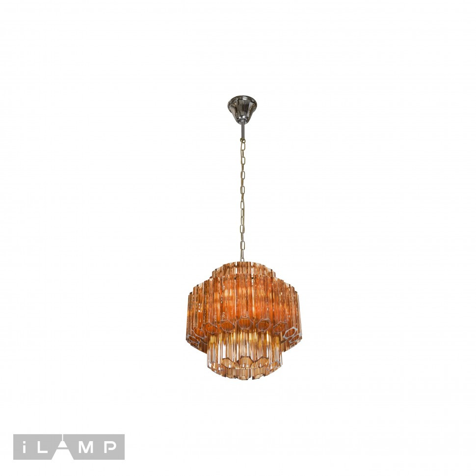 Подвесная люстра iLamp Destiny MD0267-4B CHROME+BROWN