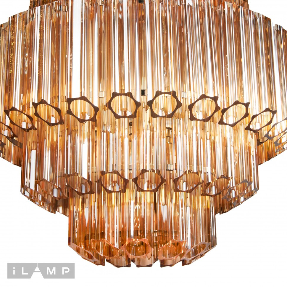 Подвесная люстра iLamp Destiny MD0267-7B CHROME+BROWN