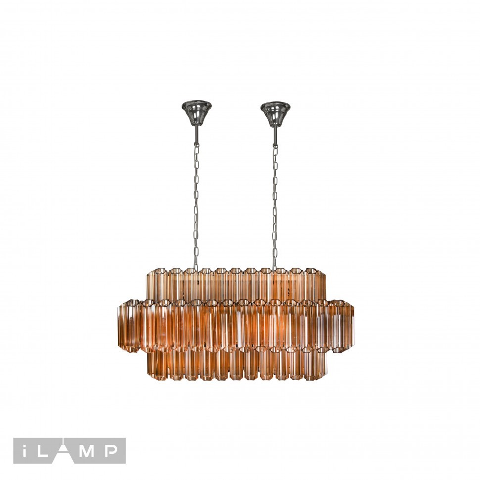 Подвесная люстра iLamp Destiny MD0267-14B CHROME+BROWN