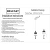 Светильник подвесной Belfast Herbison A1954 / A3 CA GL Золотой / Стекло / Янтарный