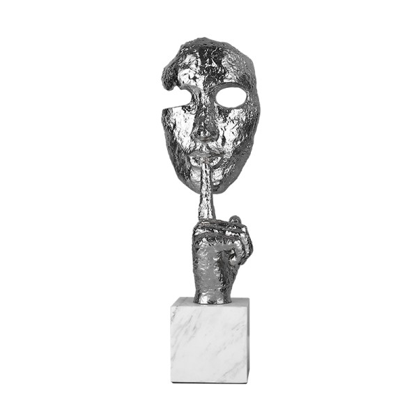 Статуэтка настольная  ArtHomeDecor TOP SECRET 7091 SILVER & WHITE