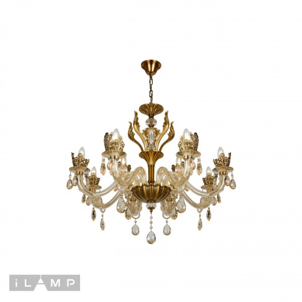 Подвесная люстра iLamp Asia 61078-8+4 BR